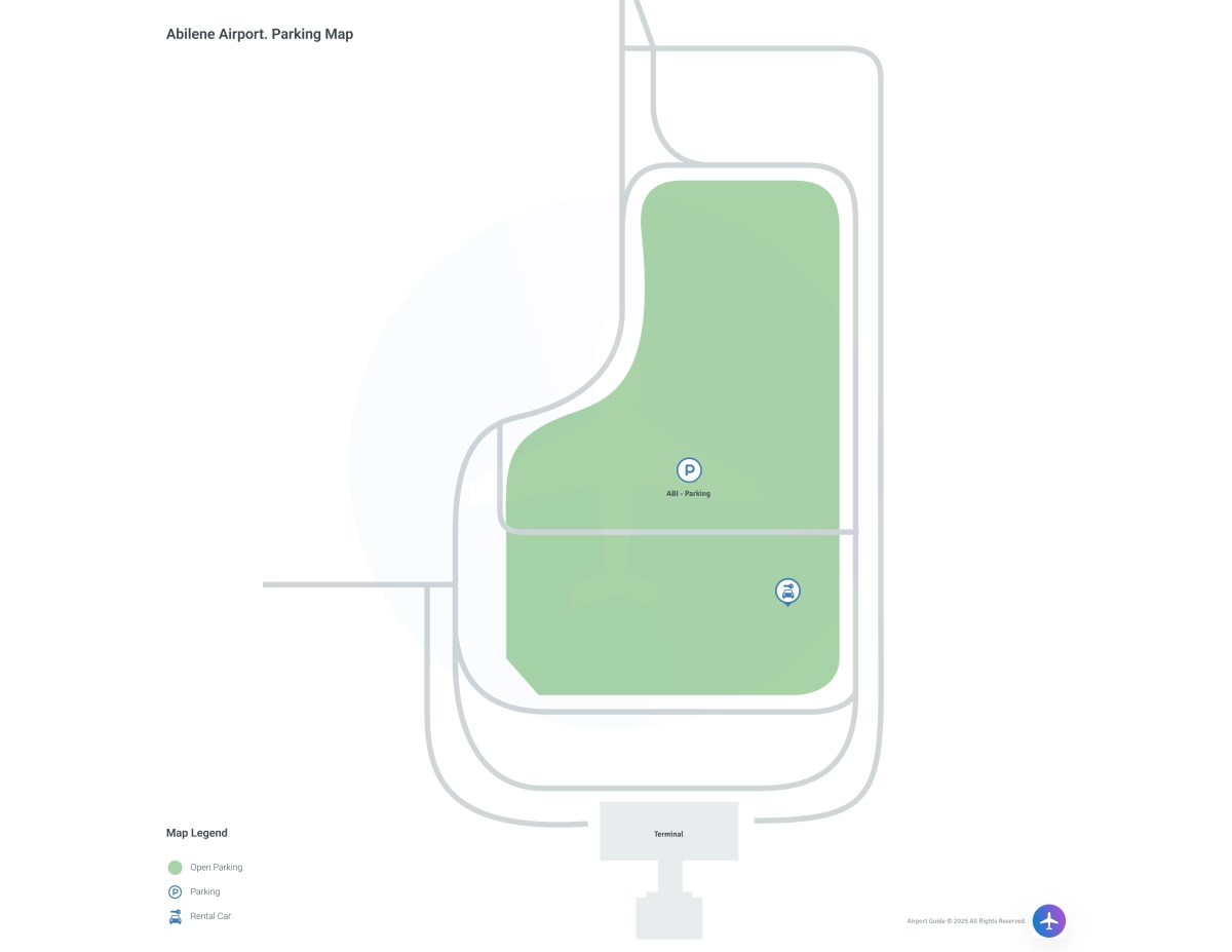 Abilene Regional Airport (ABI) Parking Map
