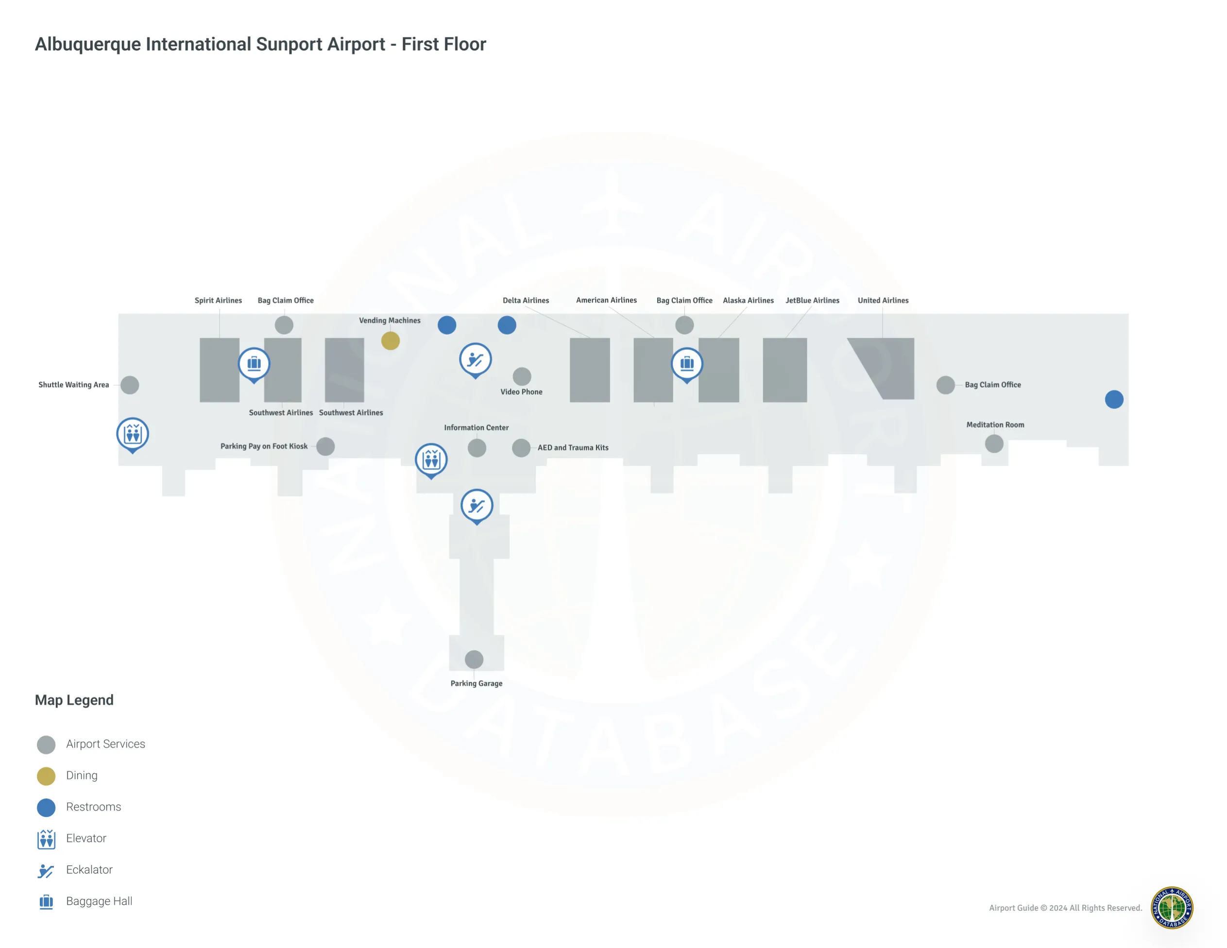 ABQ Terminal First Floor map