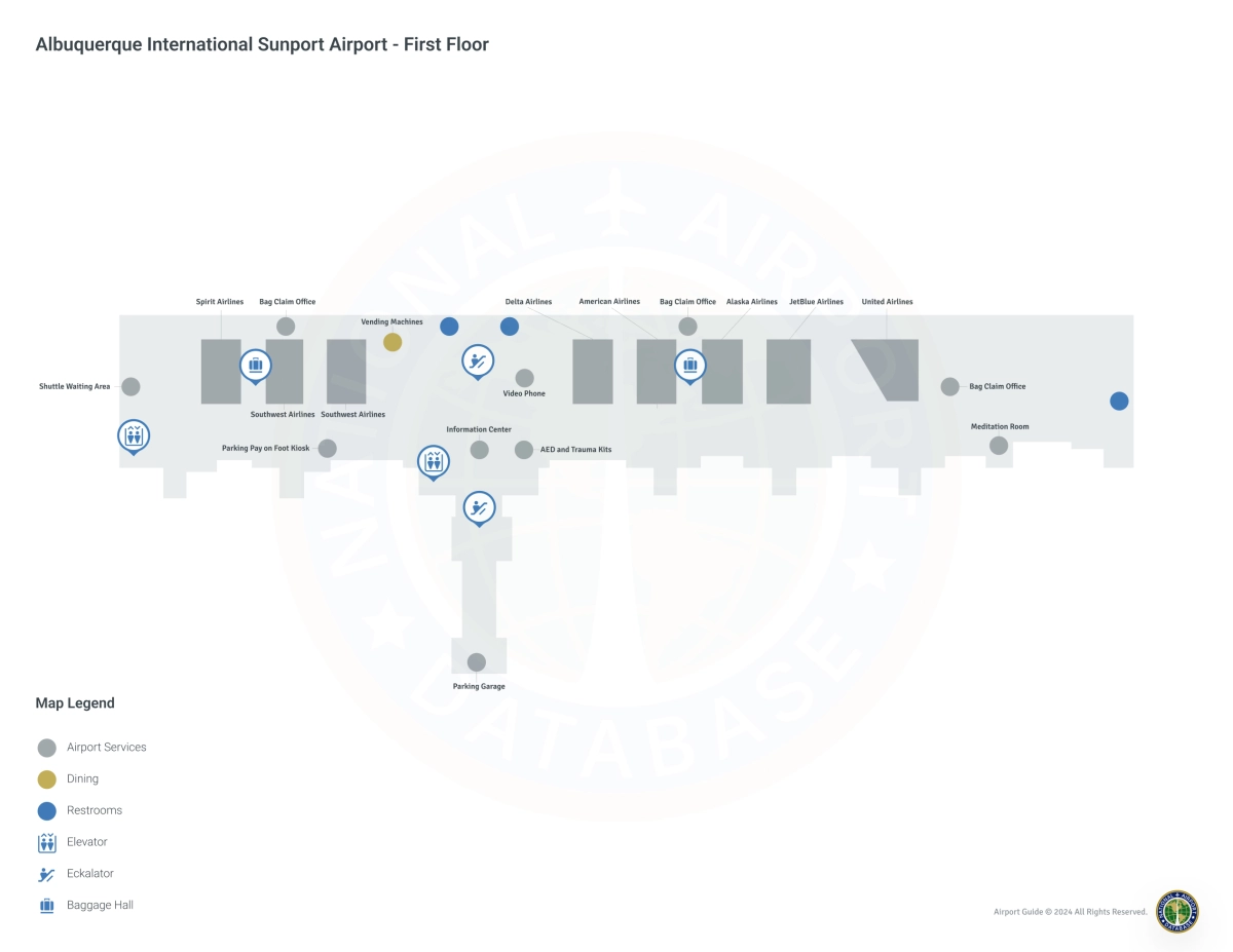 ABQ Terminal / First Floor Map