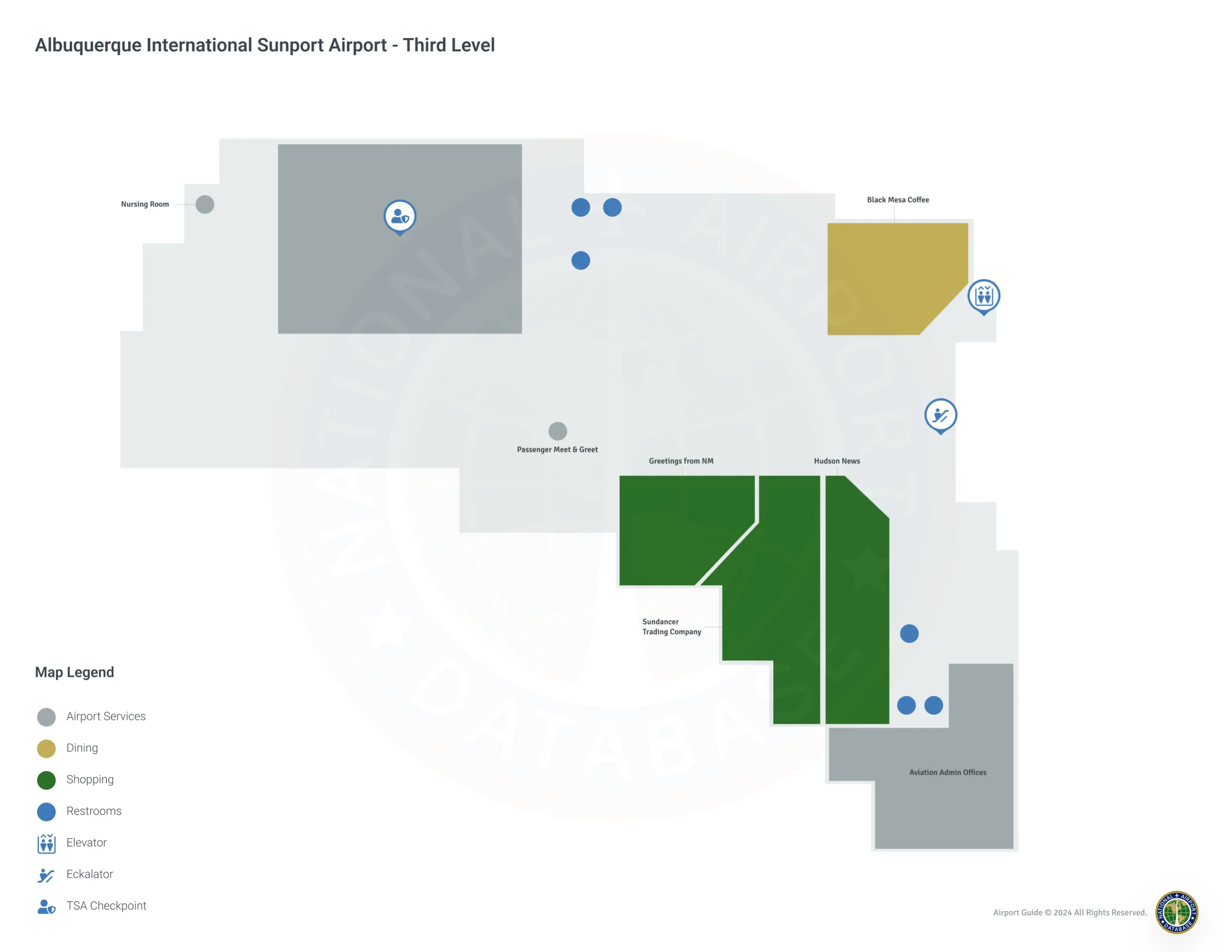 ABQ Terminal Third Level map
