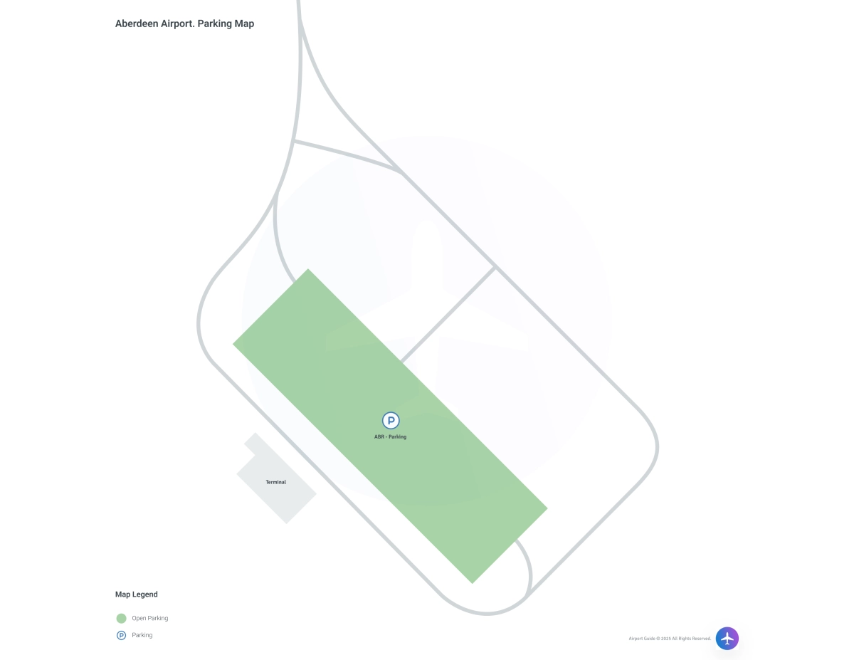Aberdeen Regional Airport (ABR) Parking Map