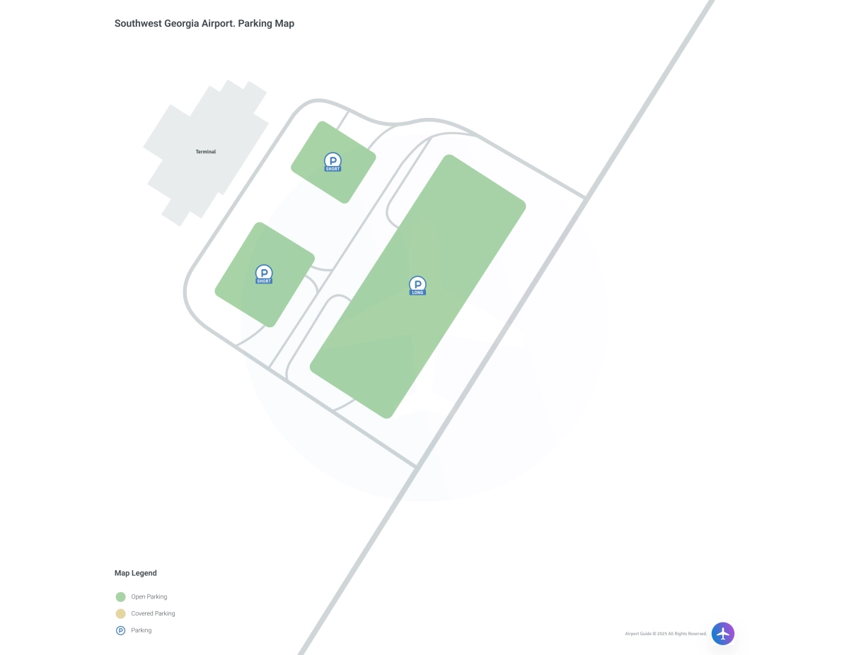 Southwest Georgia Regional Airport (ABY) Parking Map