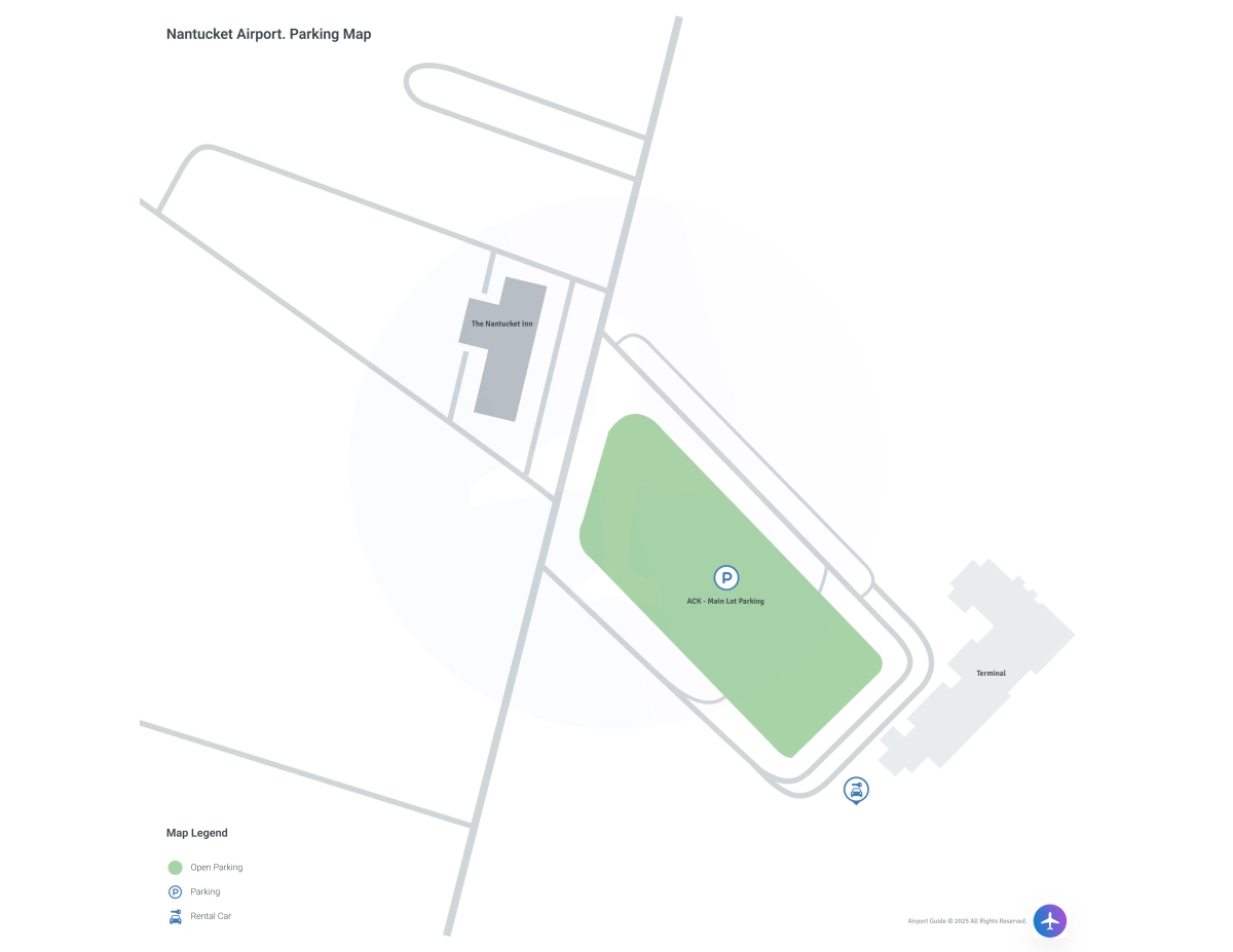 Nantucket Memorial Airport (ACK) Parking Map
