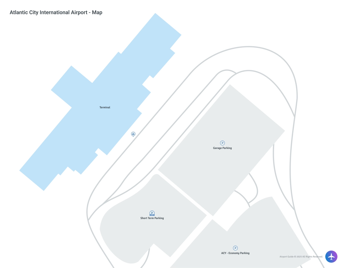 Atlantic City International Airport (ACY) Map