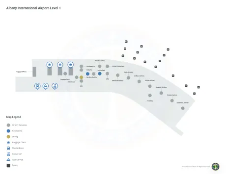 ALB Airport Terminal Map