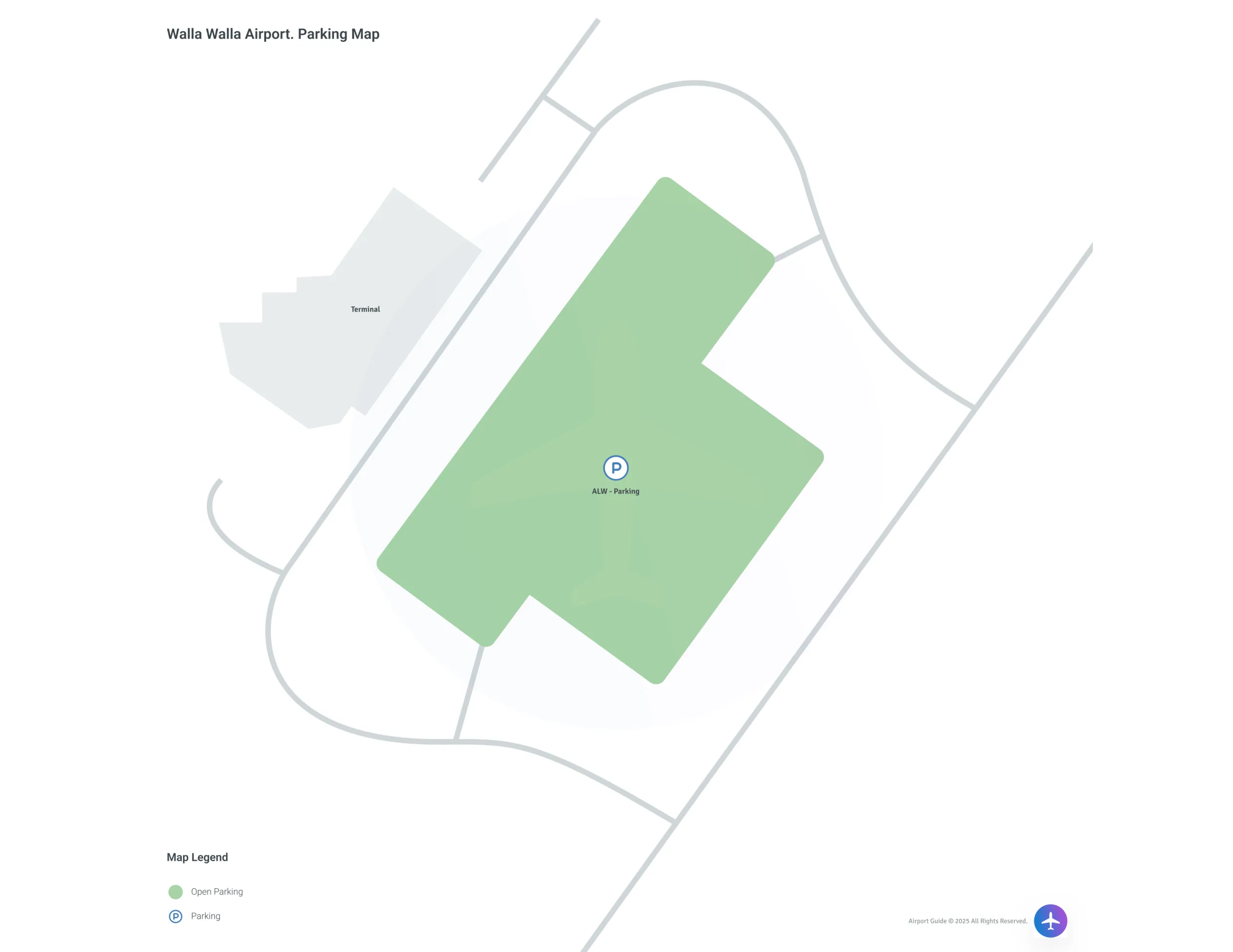 Walla Walla Regional Airport (ALW) Parking Map