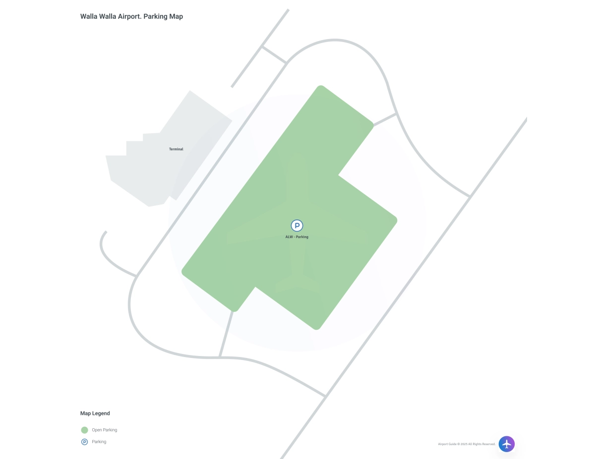 Walla Walla Regional Airport (ALW) Parking Map