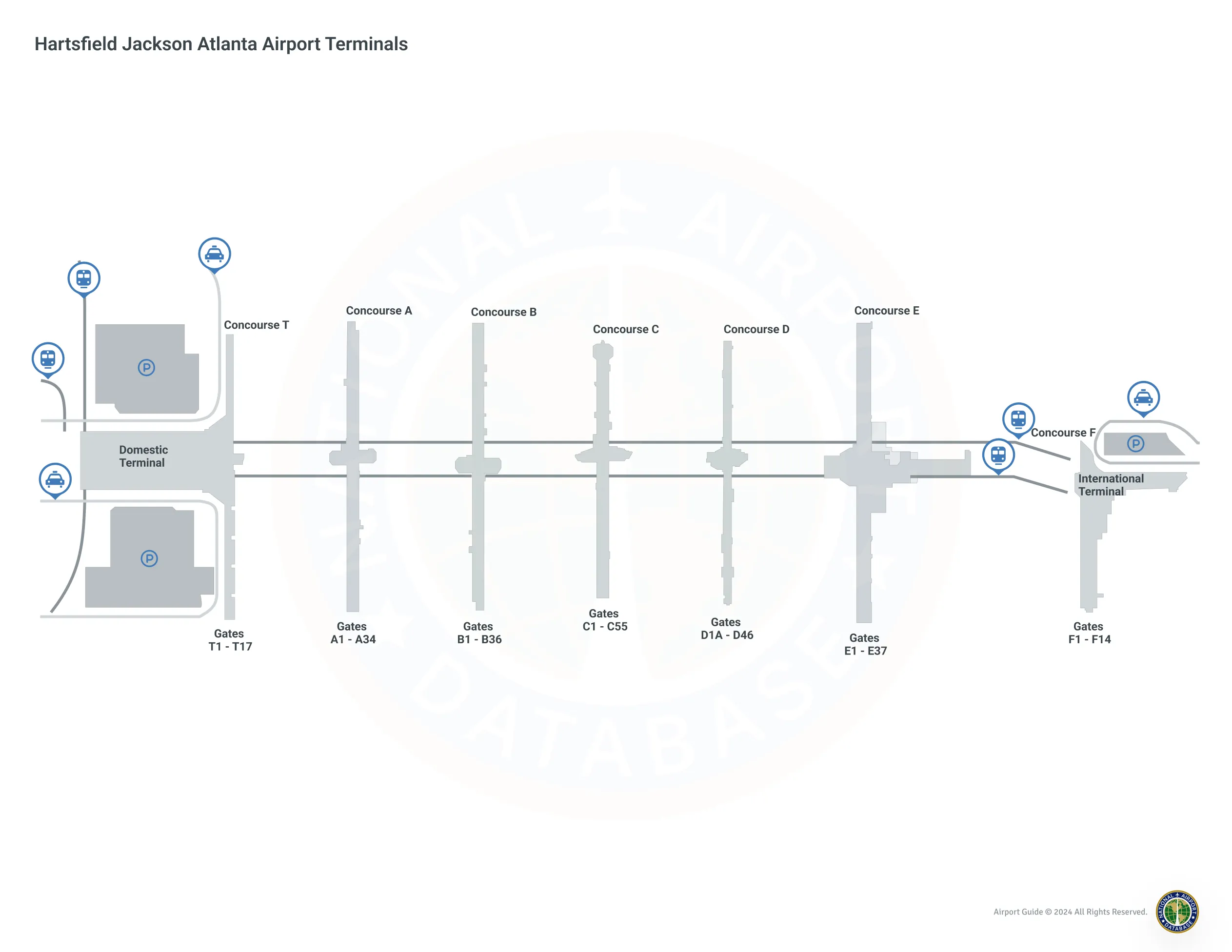Hartsfield-Jackson Atlanta International Airport (ATL) Map
