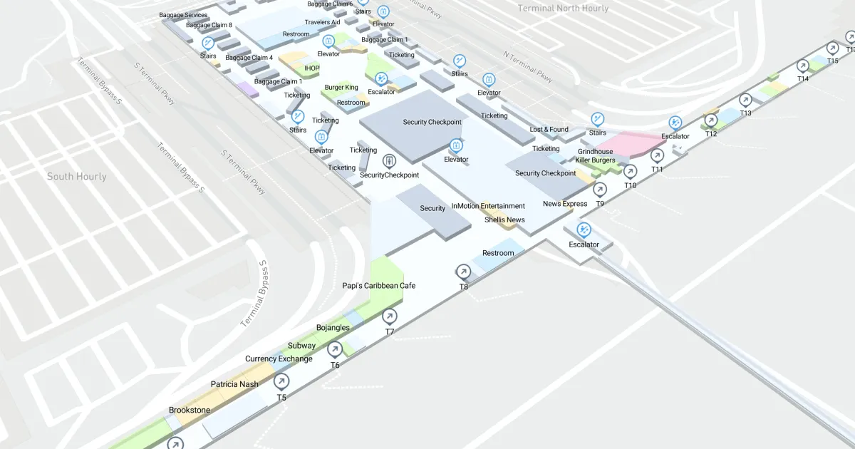 Hartsfield-Jackson Atlanta International Airport Terminal Domestic Interactive Map
