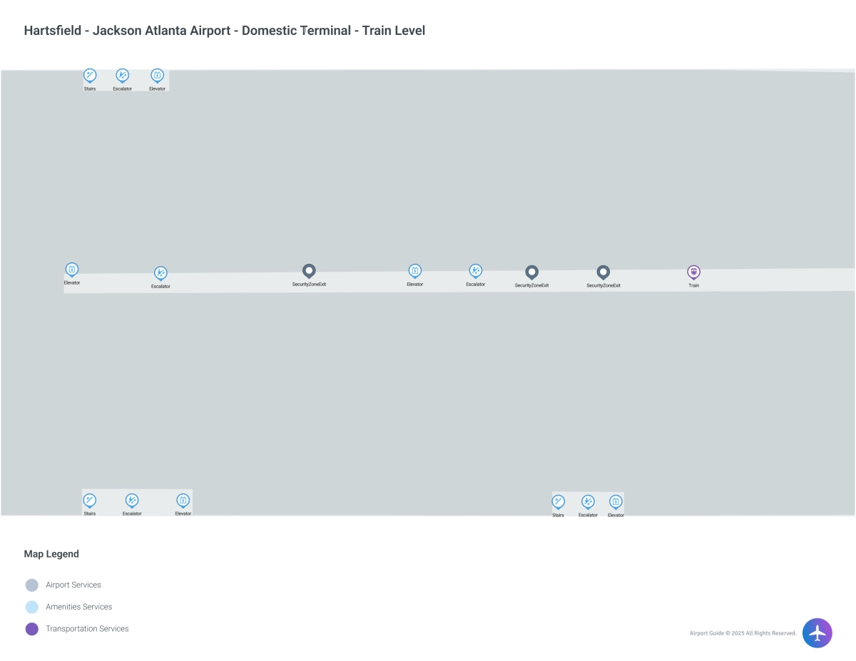 ATL Terminal Domestic / Train Level Map
