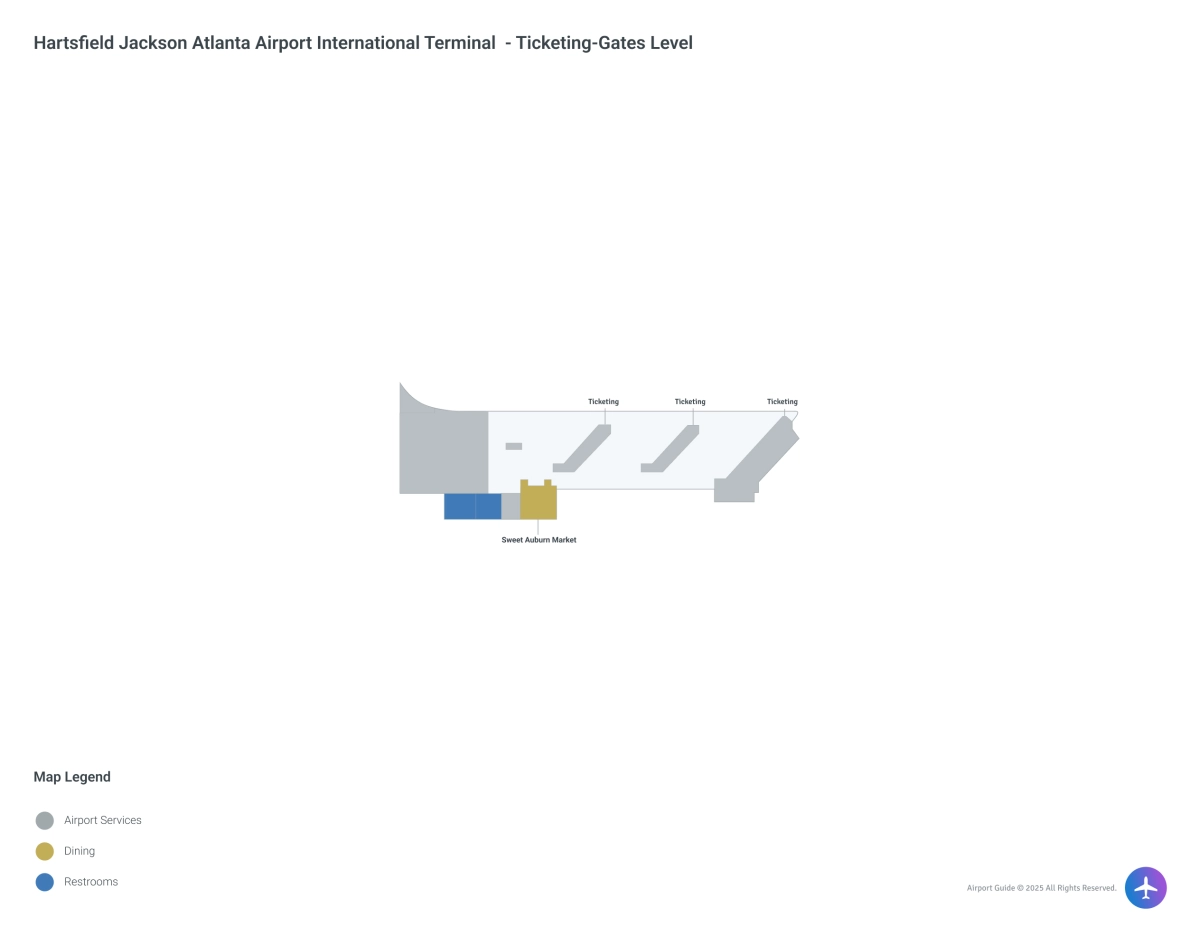 ATL Terminal International / Ticketing Level Map