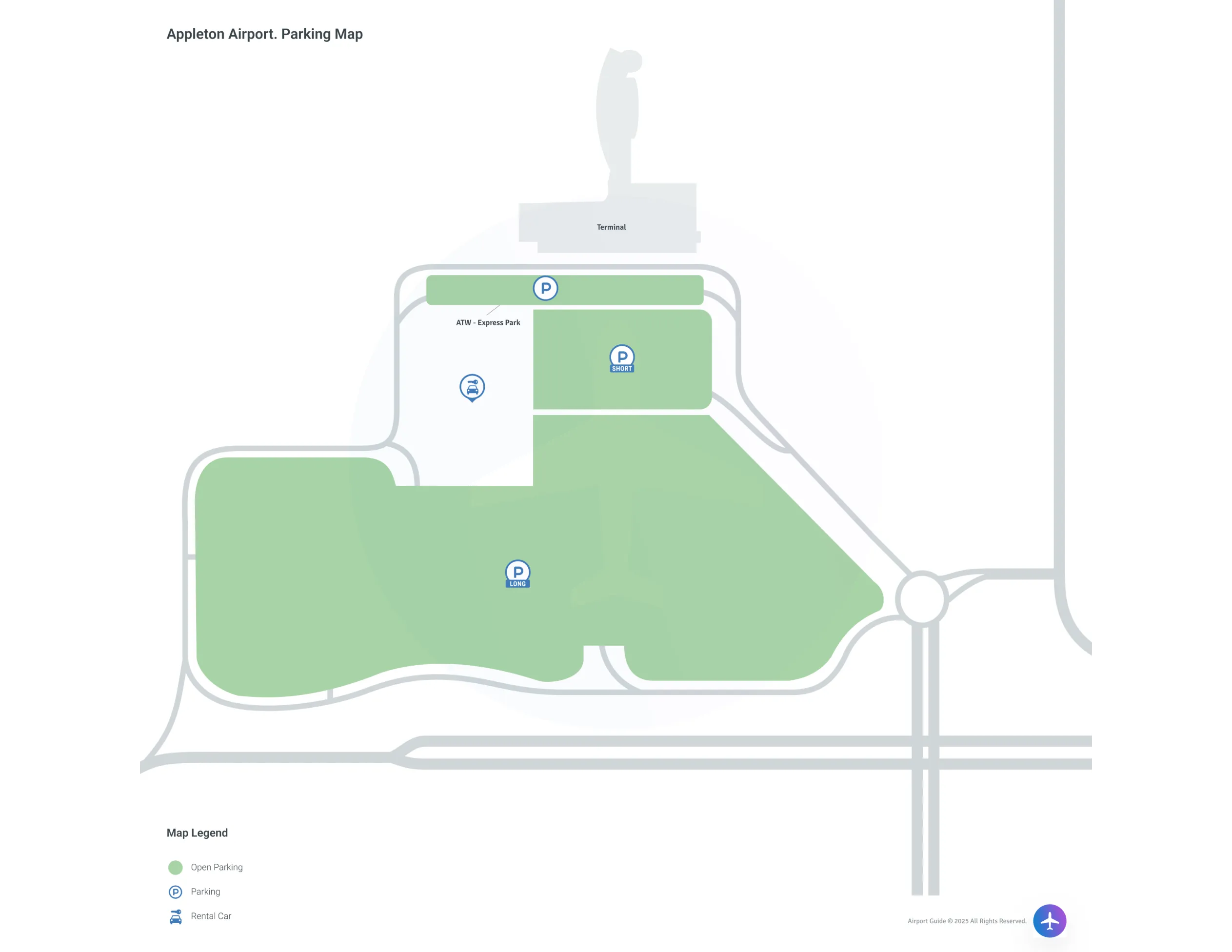 Appleton International Airport (ATW) Parking Map