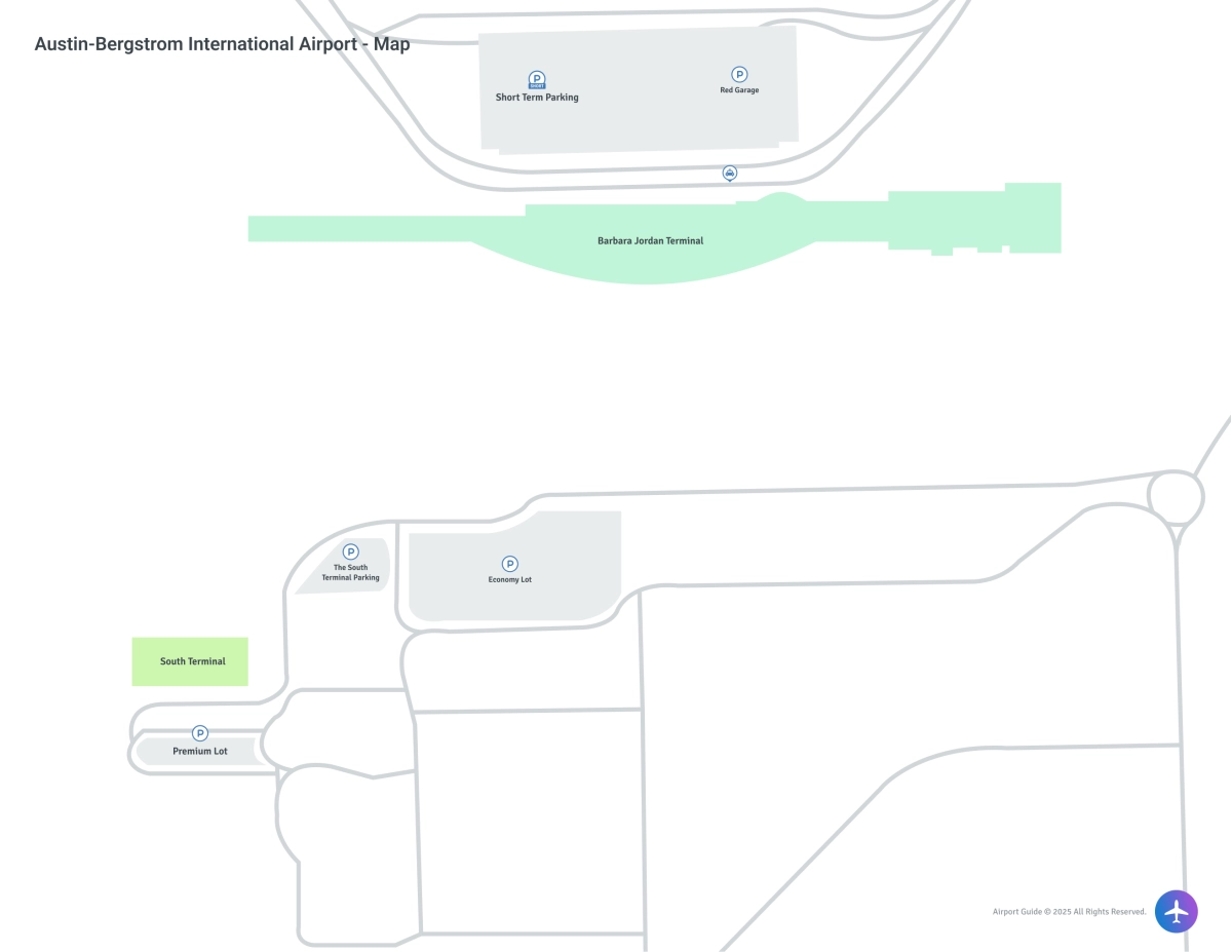 Austin-Bergstrom International Airport (AUS) Map
