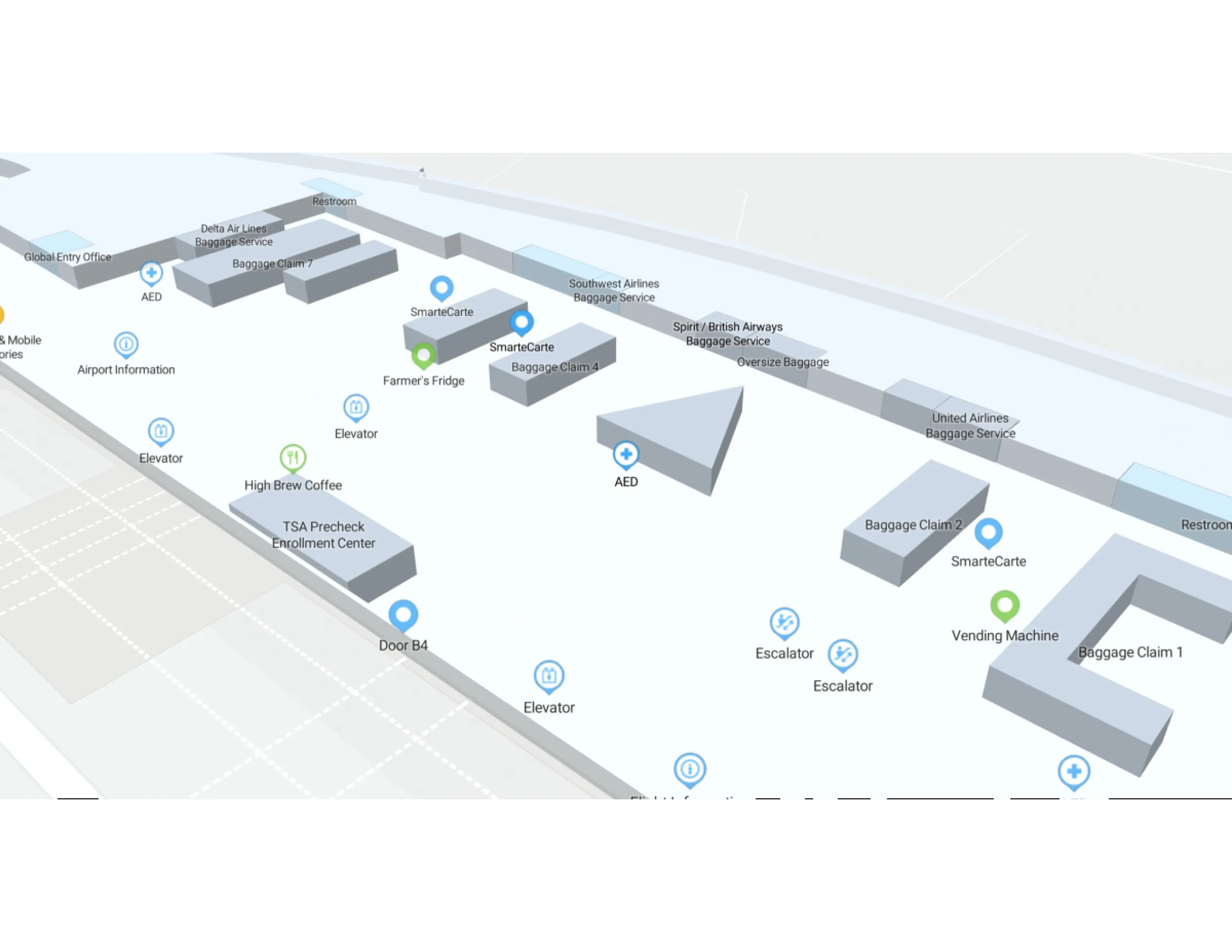 Austin-Bergstrom International Airport Terminal Map