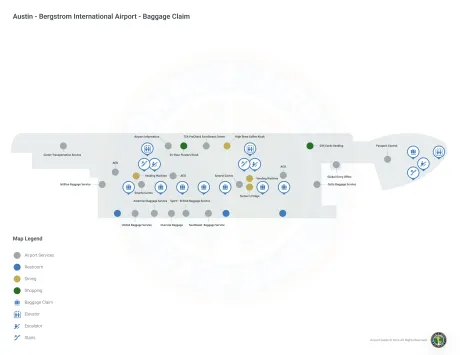 AUS Airport Terminal Map