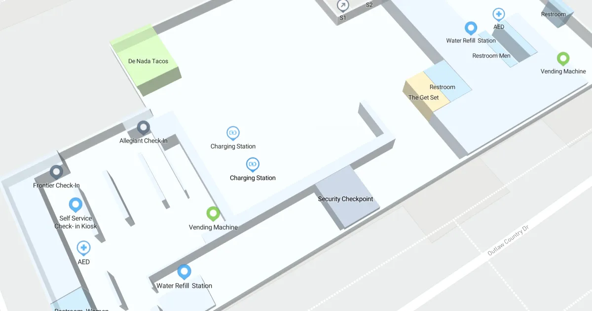 Austin-Bergstrom International Airport South Terminal Interactive Map