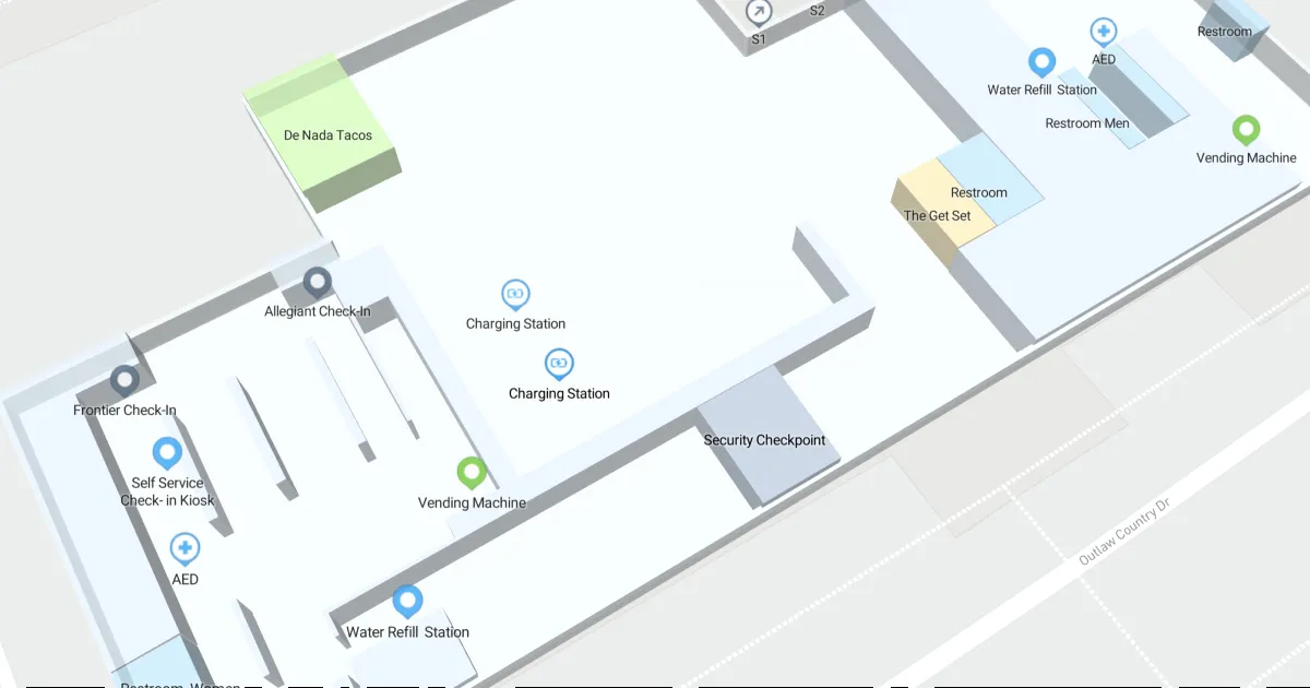 Austin-Bergstrom International Airport South Terminal Map