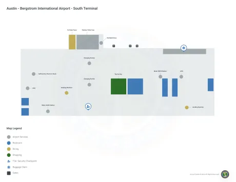 AUS Airport South Terminal Map