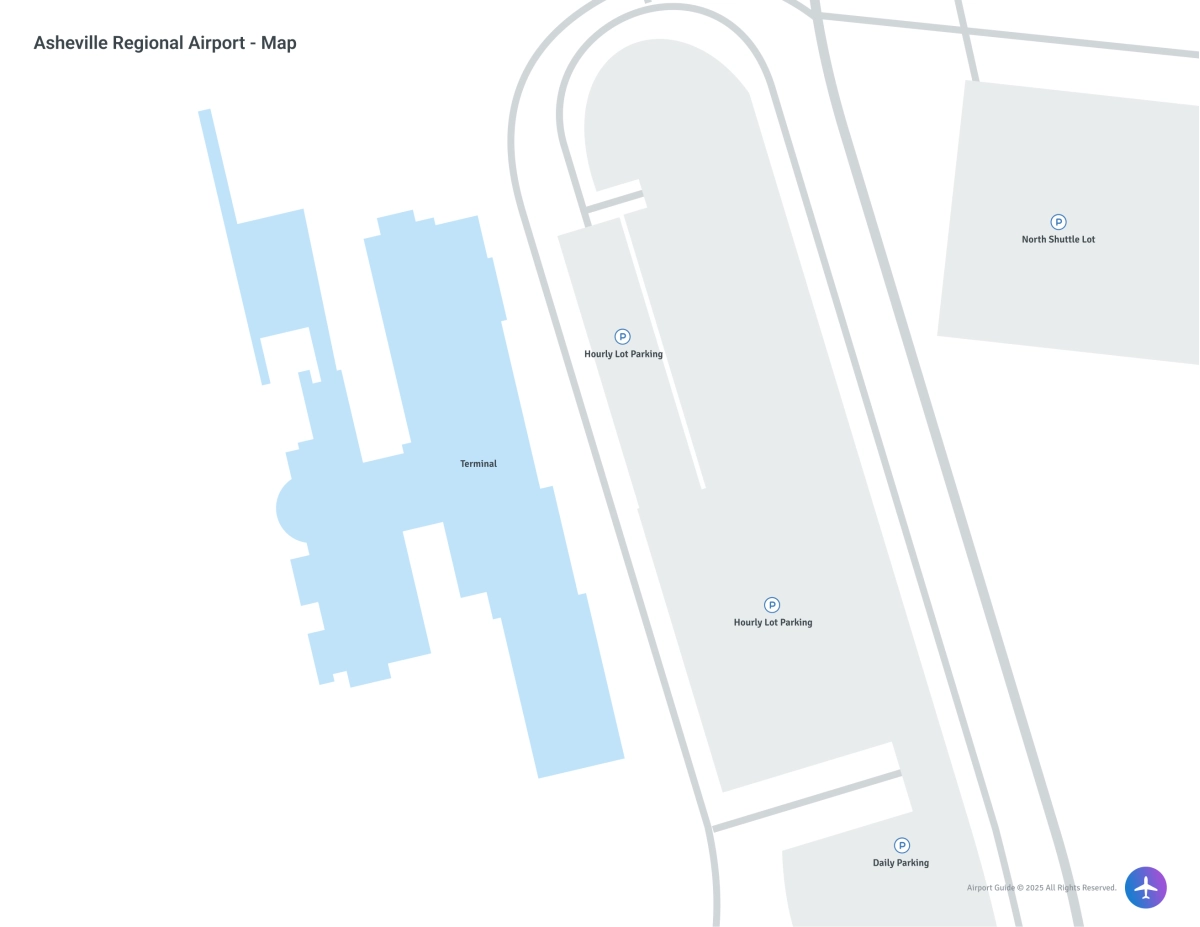 Asheville Regional Airport (AVL) Map