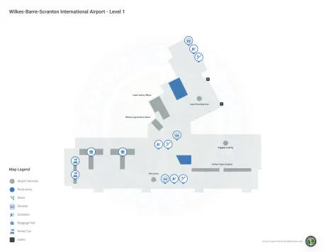 AVP Airport Terminal Map