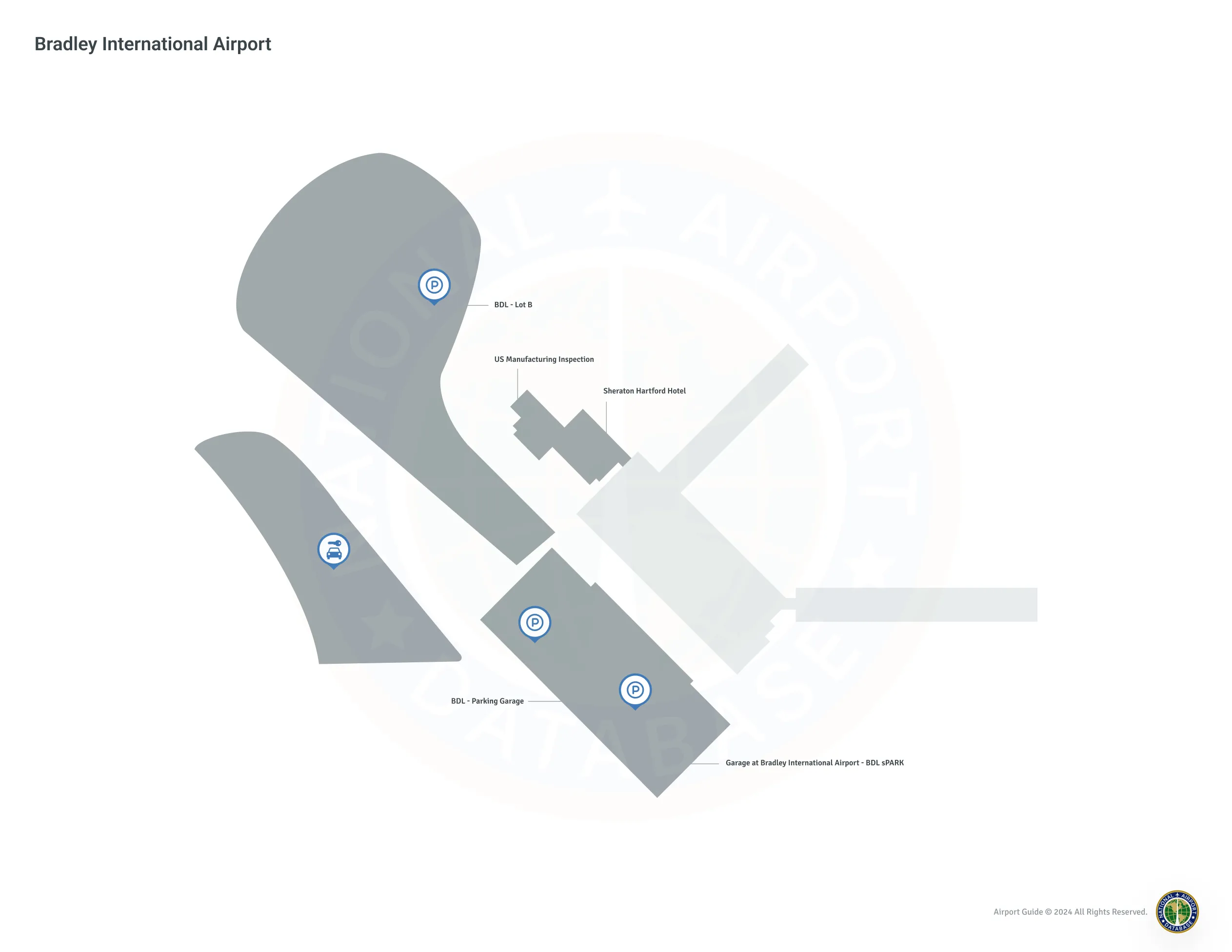 Bradley International Airport (BDL) Map
