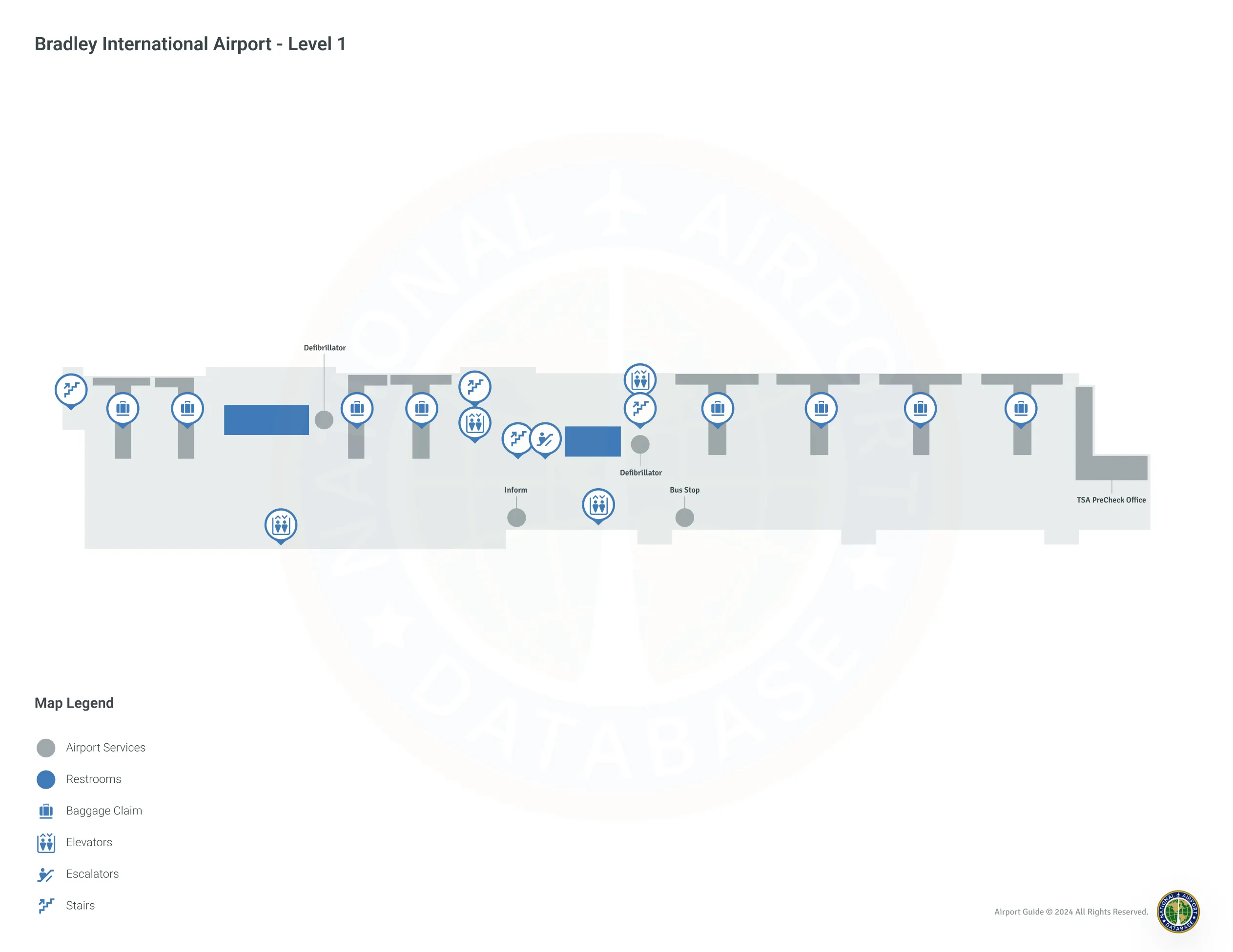 BDL Terminal / Level 1 Map