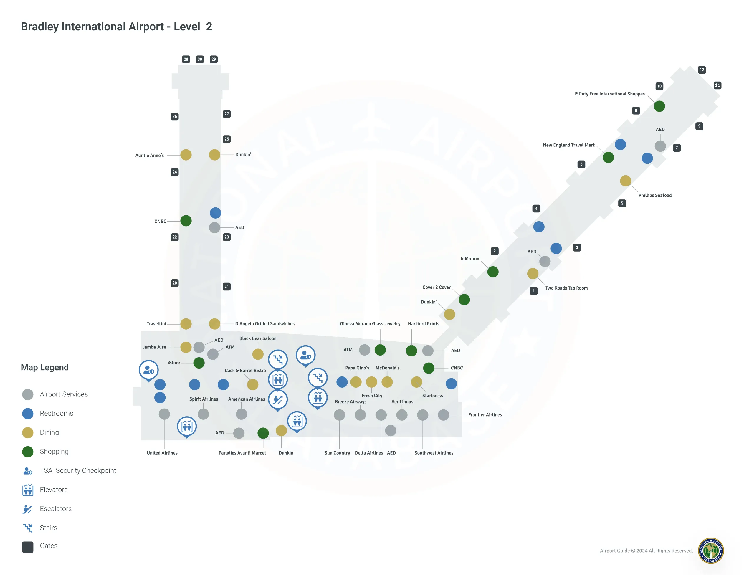 BDL Terminal / Level 2 Map