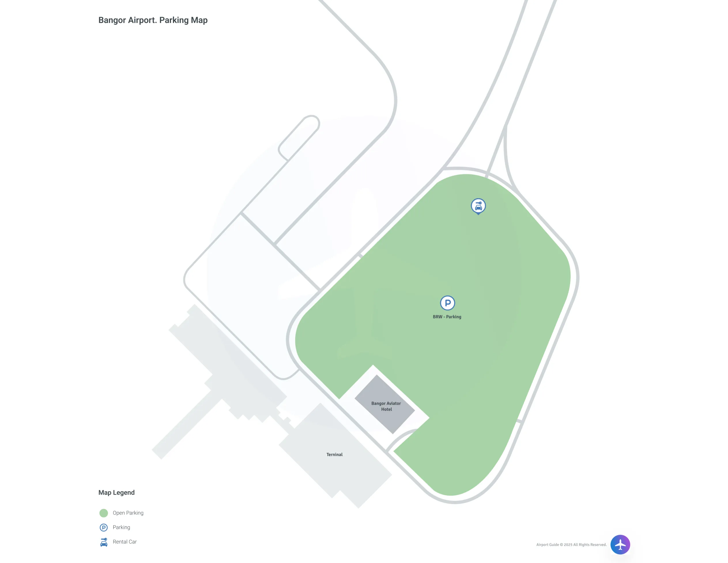 Bangor International Airport (BGR) Parking Map
