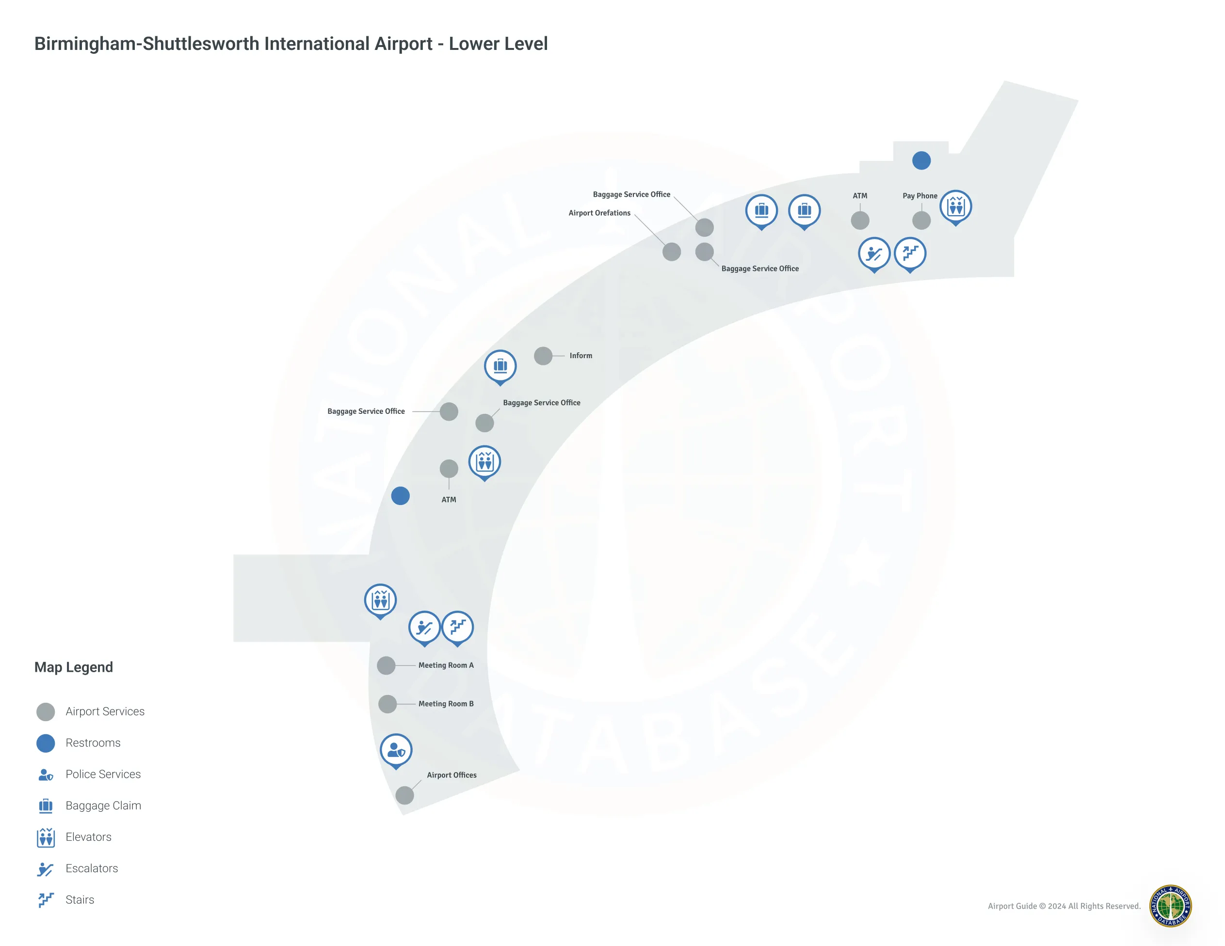 BHM Terminal Level 1 map