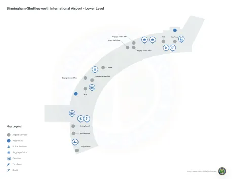 BHM Airport Terminal Map