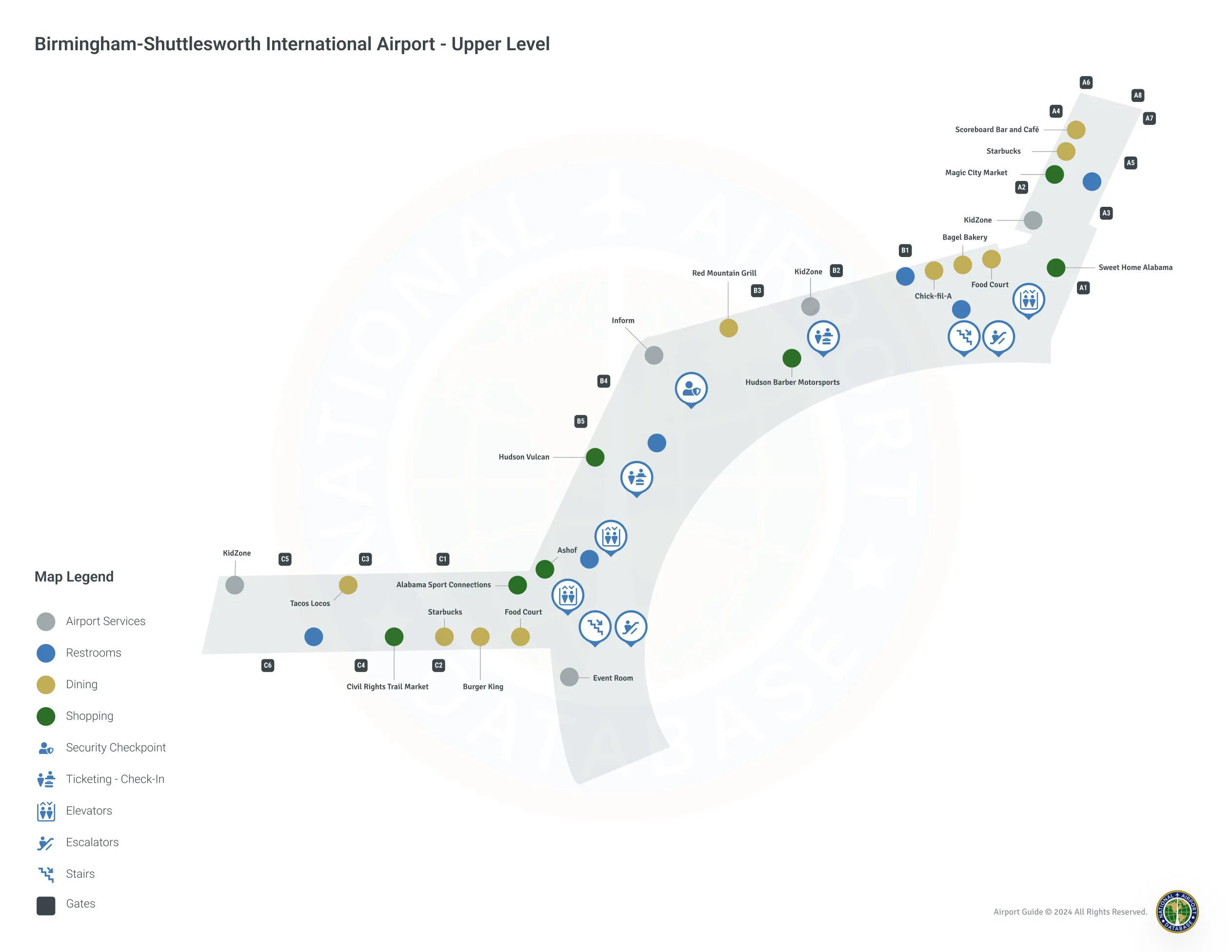 BHM Terminal Level 2 map