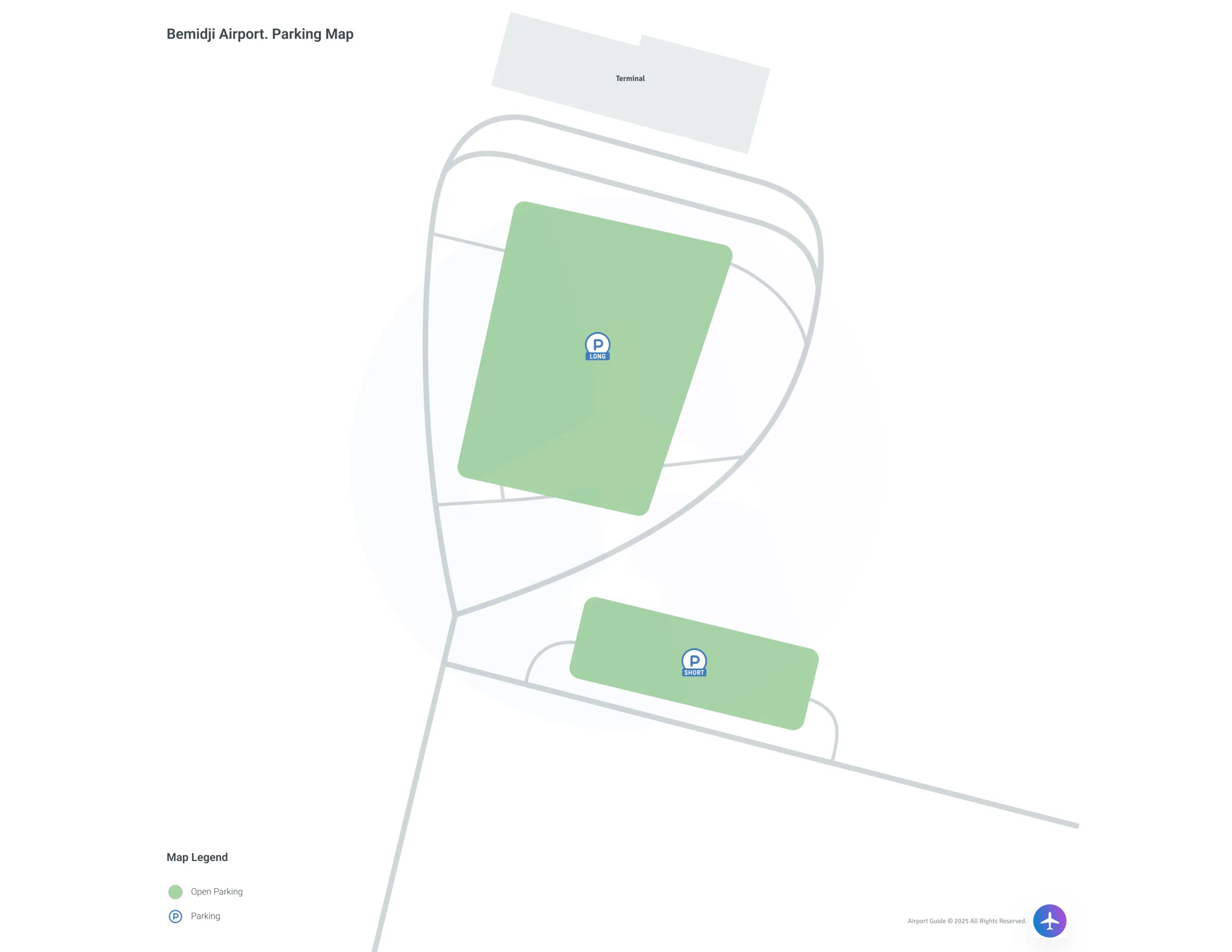 Bemidji Regional Airport (BJI) Parking Map