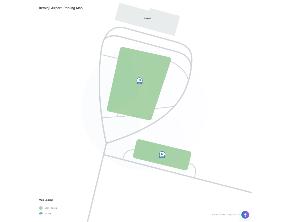 Bemidji Regional Airport (BJI) Parking Map