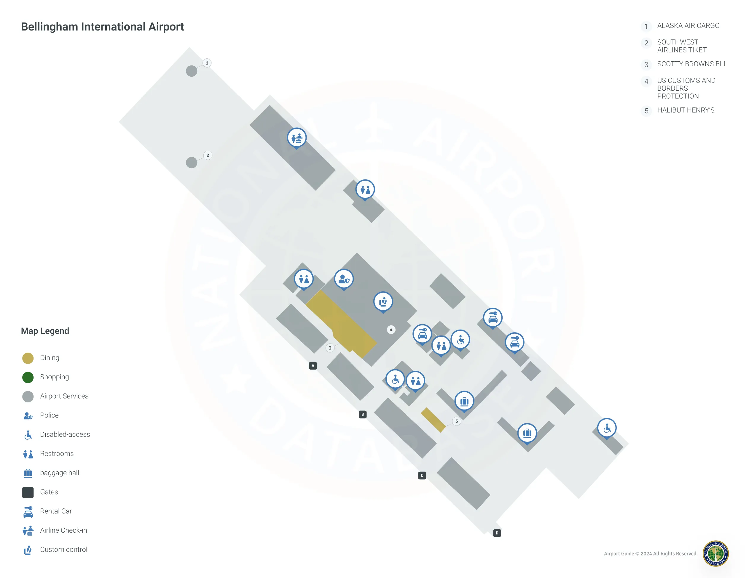 BLI Terminal Level 1 map