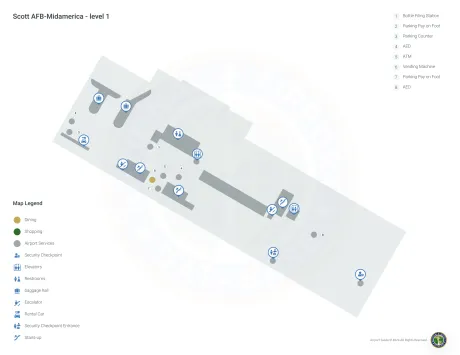 BLV Airport Terminal Map