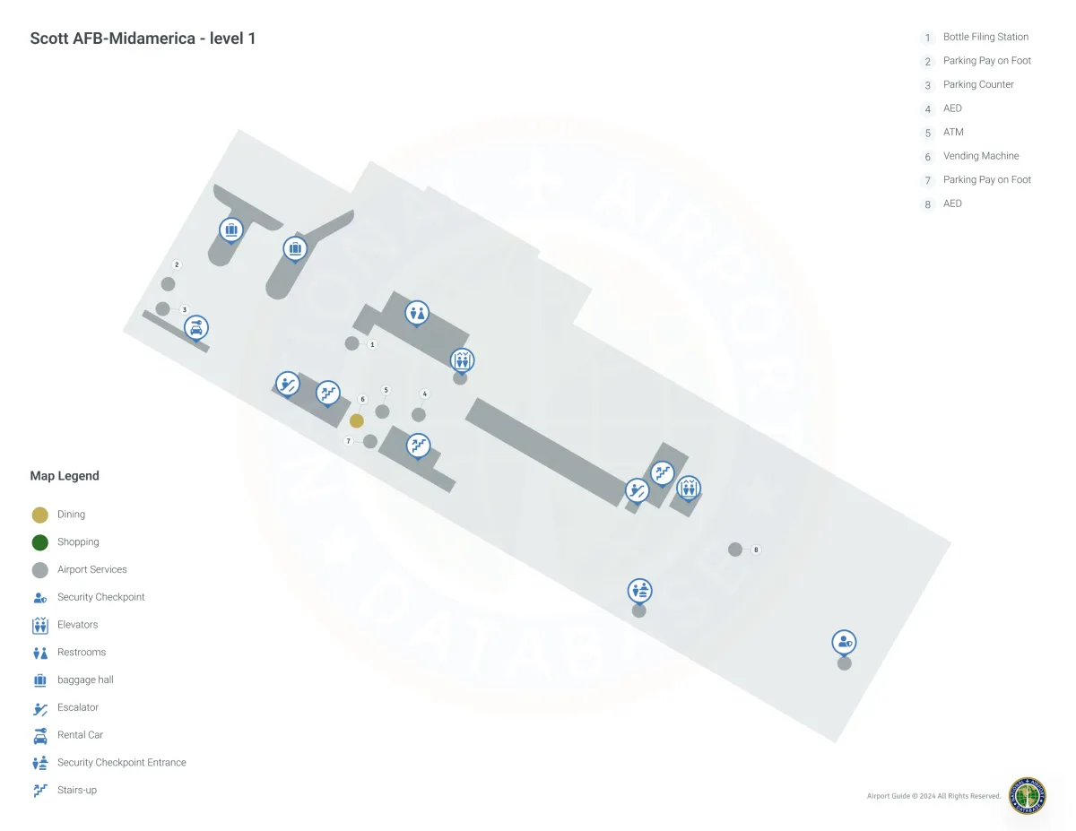 BLV Terminal Level 1 map