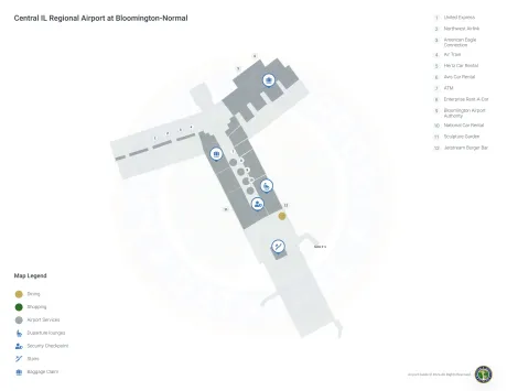 BMI Airport Terminal Map