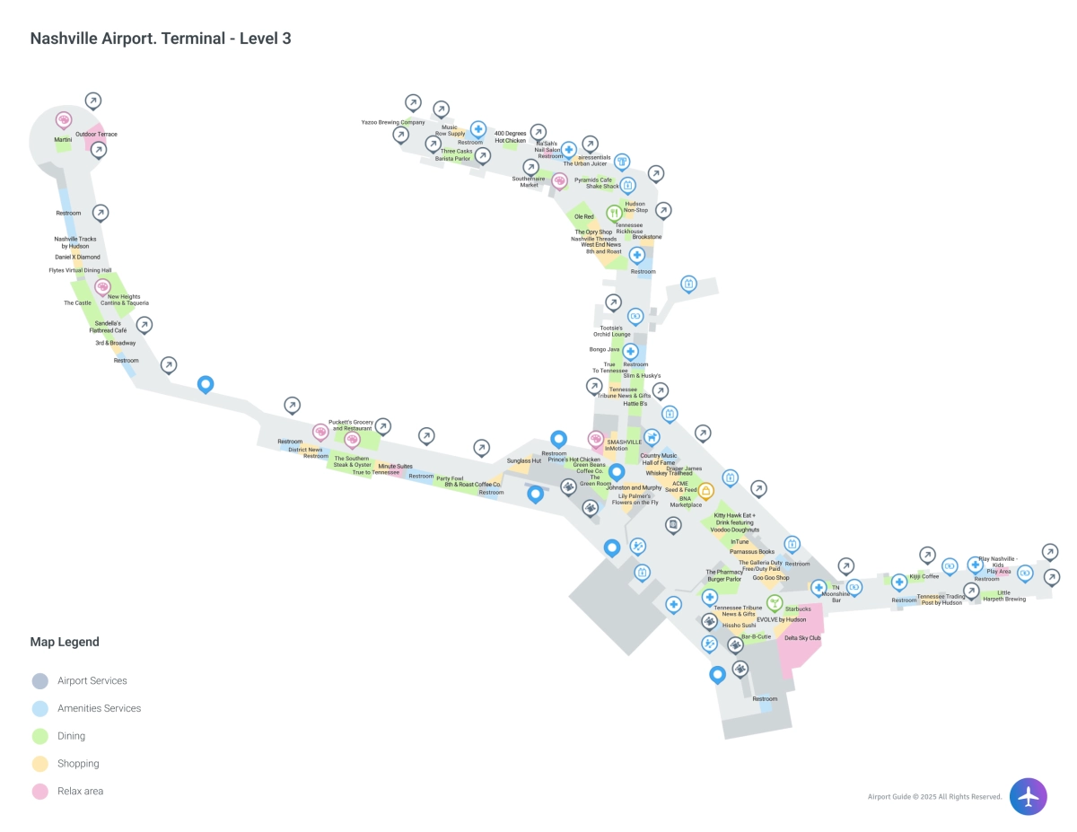 BNA Terminal / Level 3 Map