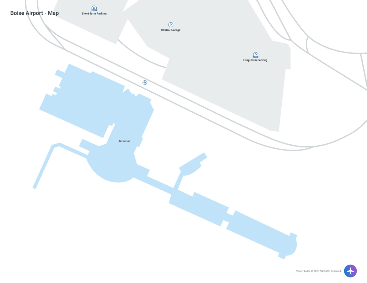 Boise Air Terminal-Gowen Field (BOI) Map