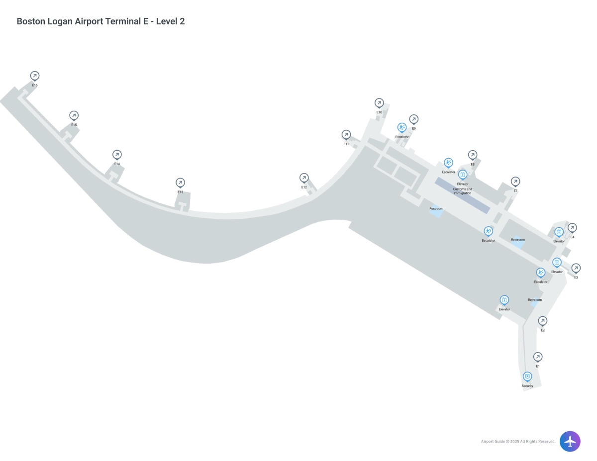BOS Terminal E / Level 2 Map