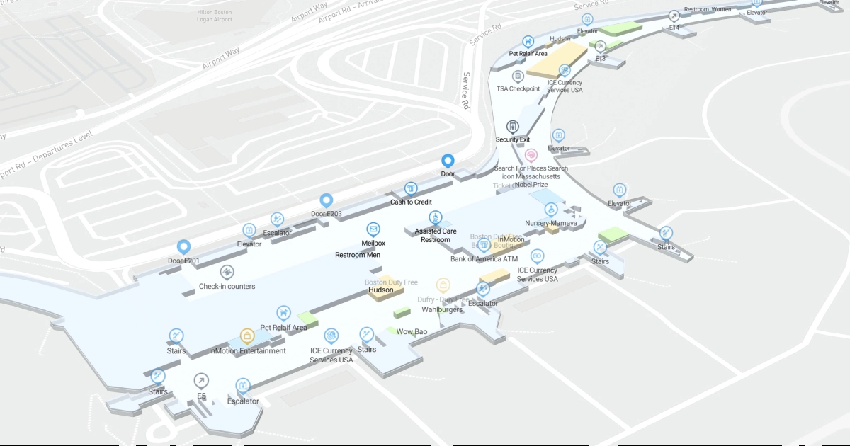 General Edward Lawrence Logan International Airport Terminal E Map