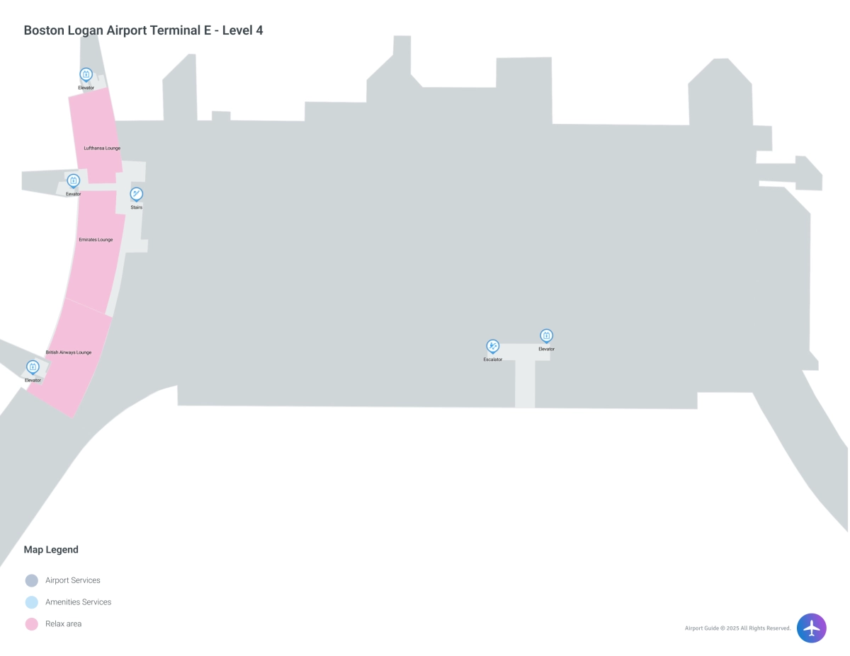 BOS Terminal E / Level 4 Map