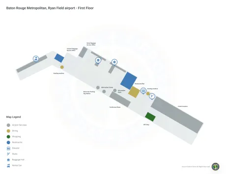 BTR Airport Terminal Map