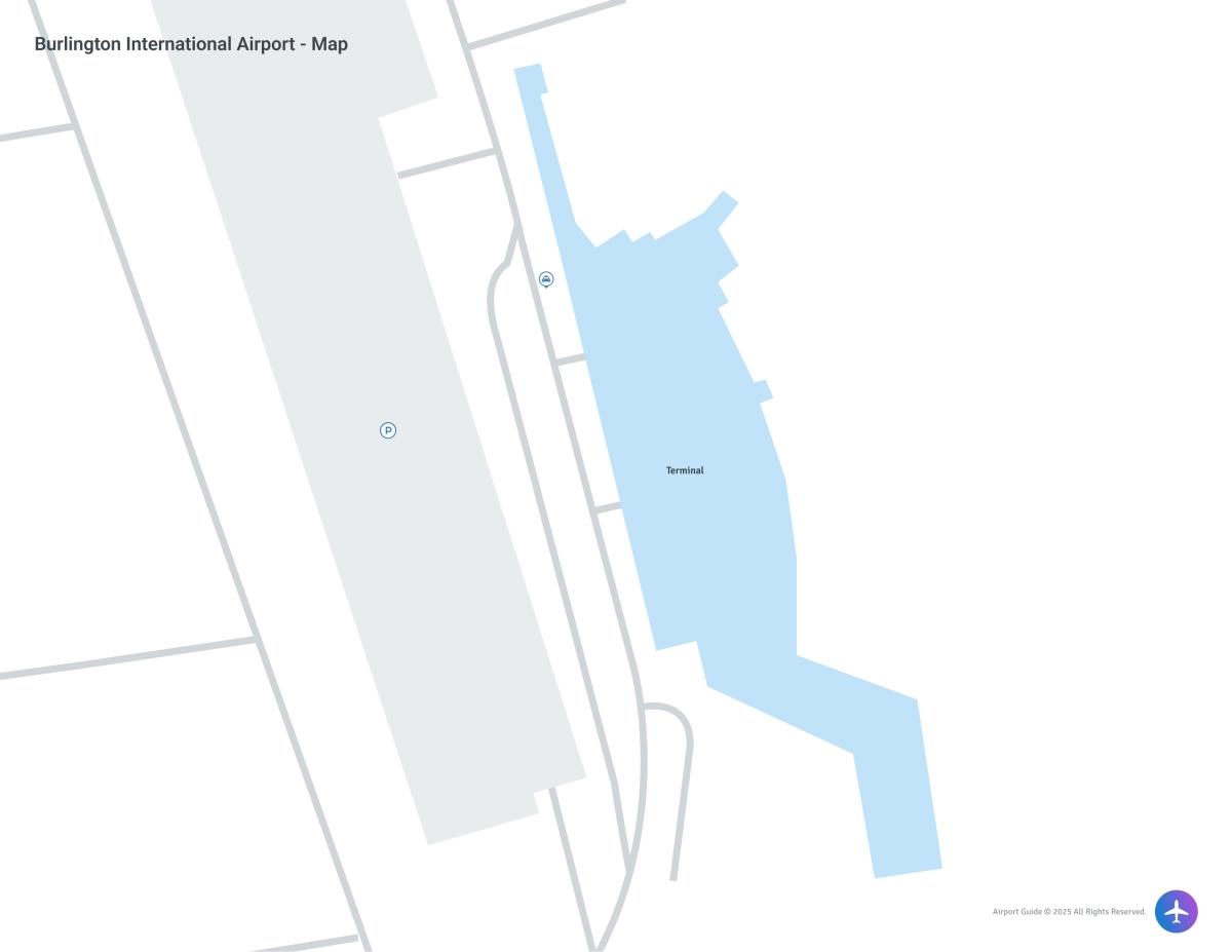 Patrick Leahy Burlington International Airport (BTV) Map