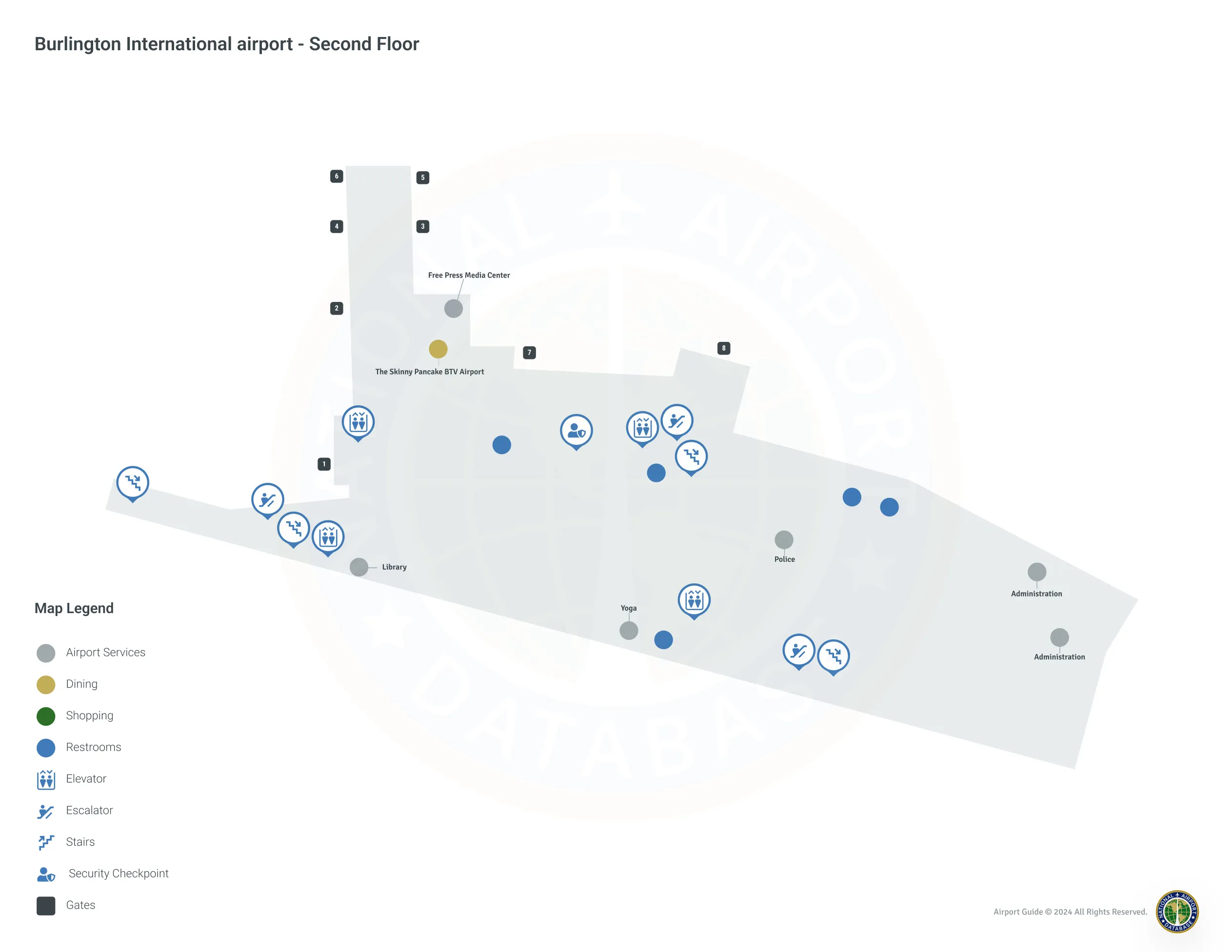 BTV Terminal Level 2 map