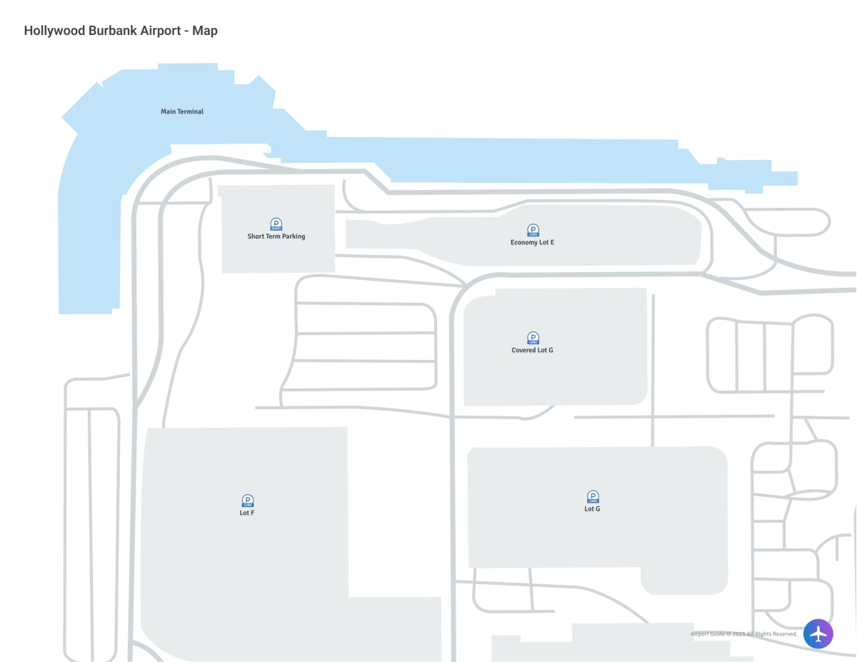 Hollywood Burbank Airport (BUR) Map