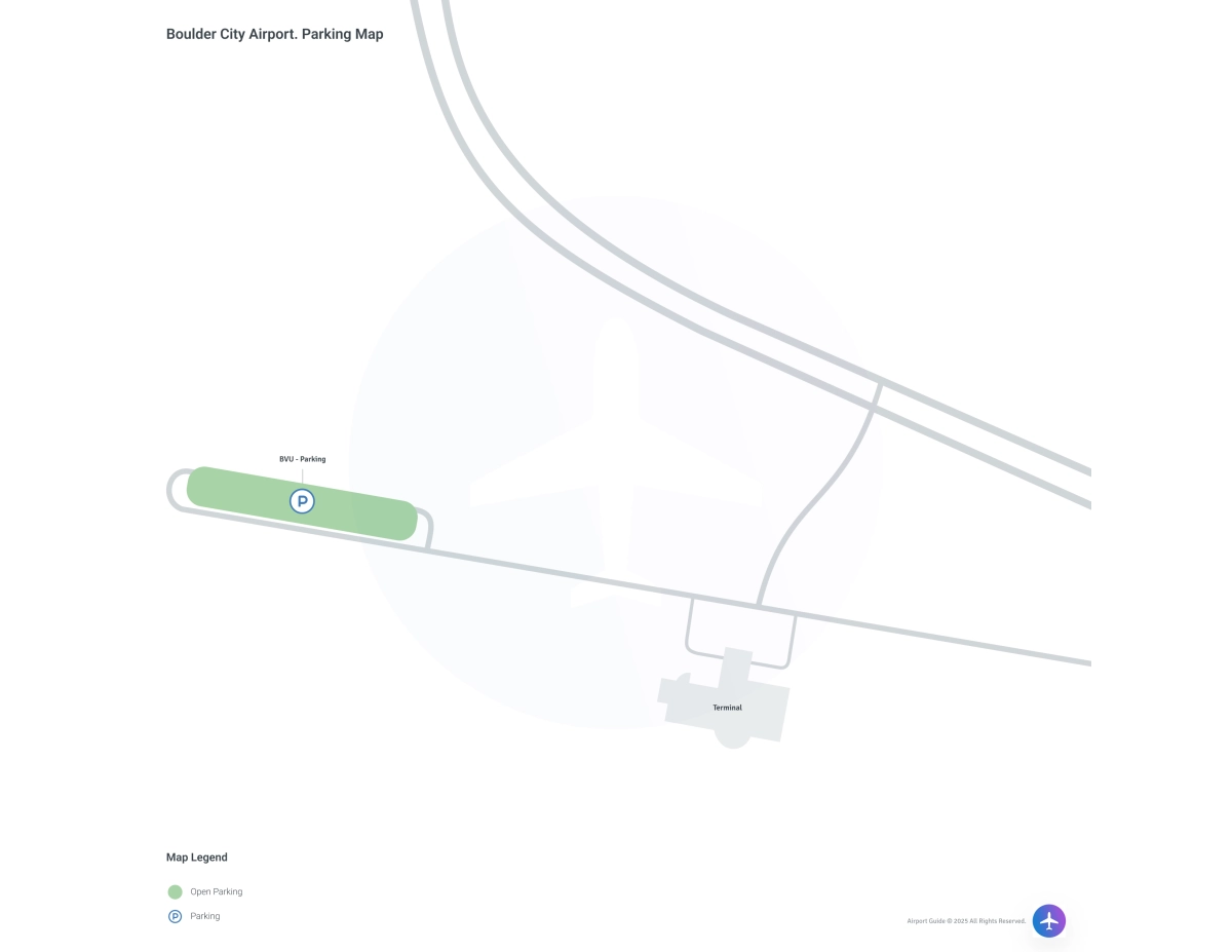 Boulder City Municipal Airport (BVU) Parking Map