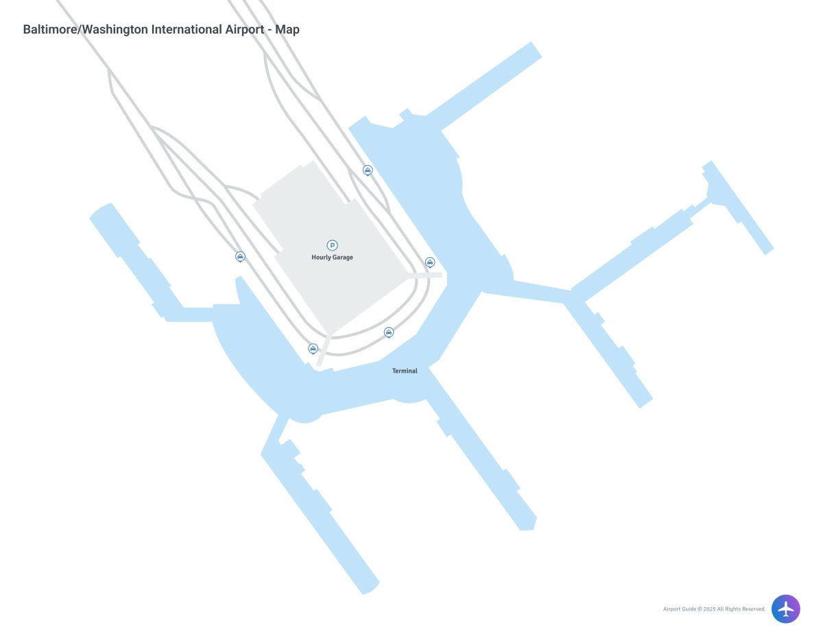 Baltimore/Washington International Thurgood Marshall Airport (BWI) Map