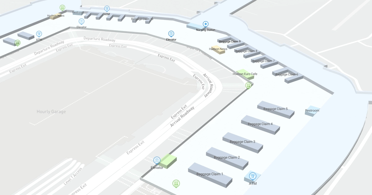 BWI Terminal Level 1 Interactive map