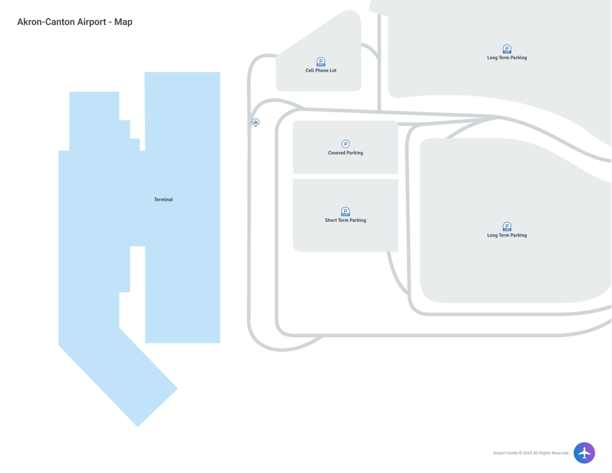 Akron-Canton Airport (CAK) Map